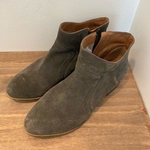 Lucky Brand Booties, womens 9, gray, brown